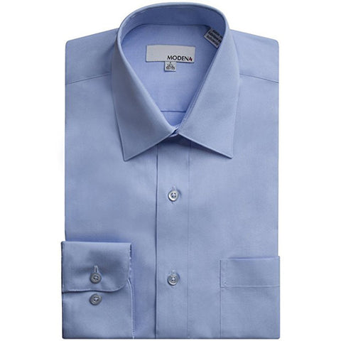 Modena Long Sleeve Dress Shirts - Powder Blue