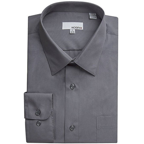 Modena Long Sleeve Dress Shirt - Charcoal